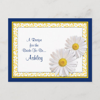 Postal Cartão de Receita Shasta Daisy para a Noiva