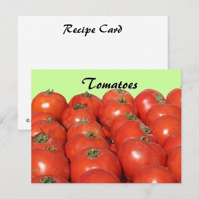 Postal Cartão de Receita - Tomates (Frente/Verso)
