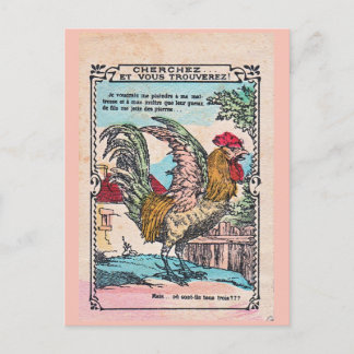 POSTAL CARTÃO DE RECOMPENSA DA ESCOLA "ROOSTER" (1900)