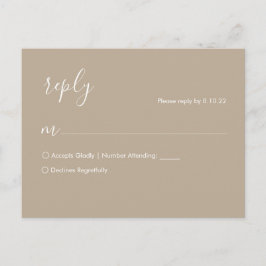 Postal Cartão de Resposta de Casamento Boho