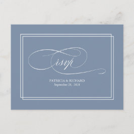 Postal Cartão de Resposta de Casamento Simples Elegante A
