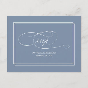 Postal Cartão de Resposta de Casamento Simples Elegante A