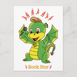 Postal Cartão de Rockstar™ do dragão