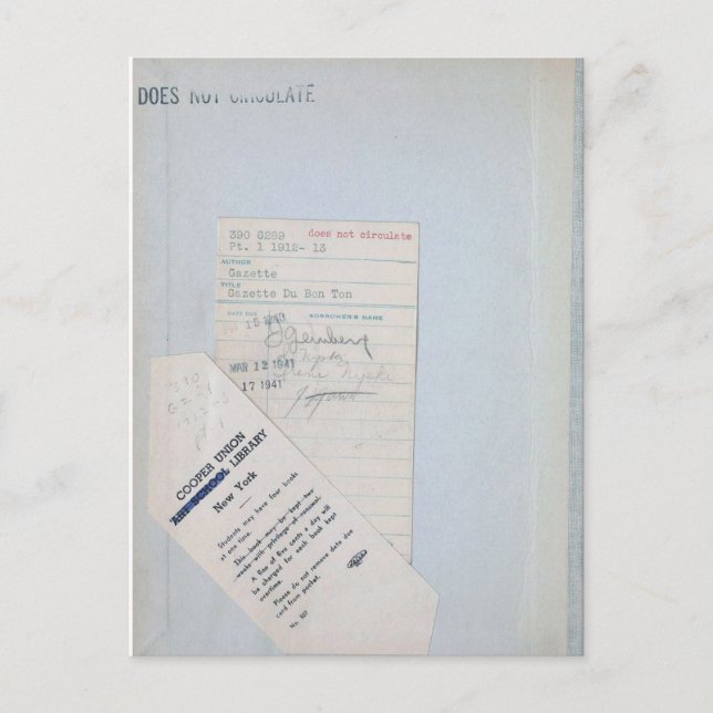 Postal Cartão de Saída Ex-Biblioteca para Leitores e Publ (Frente)