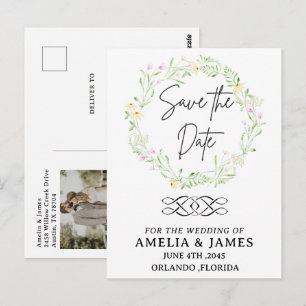 Postal Cartão de Salvar a Data de Casamento Nó Celta em F