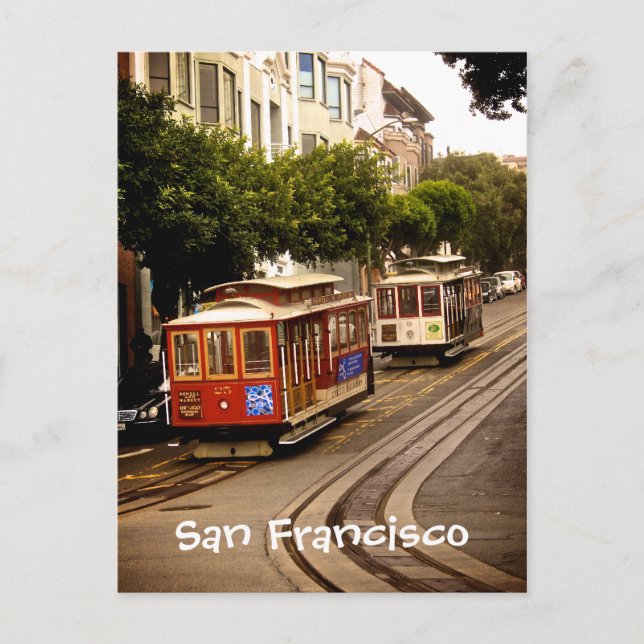 Postal Cartão de San Francisco dos troles (Frente)
