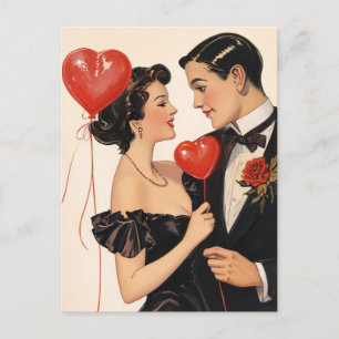 Postal Cartão de São Valentim Vintage dos anos 1930 – Art
