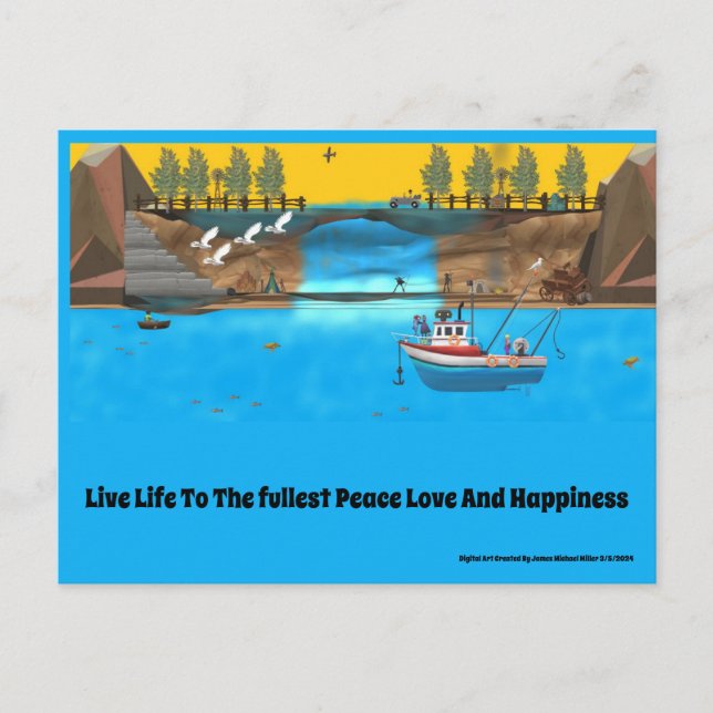 Postal cartão de saudação (Frente)