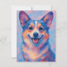 Cartão de Saudação Corgi