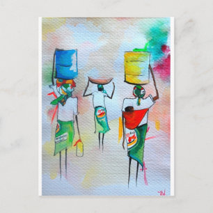 Postal Cartão de saudação de estilo africano