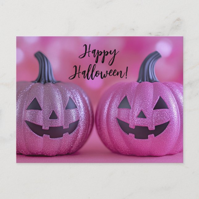 Postal Cartão de Saudação de Halloween para Bompkins (Frente)