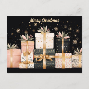 Postal Cartão de Saudação de Natal Festivo e elegante