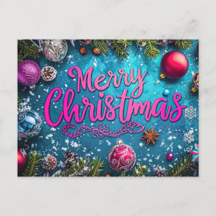 Postal Cartão de Saudação de Natal Festivo e elegante