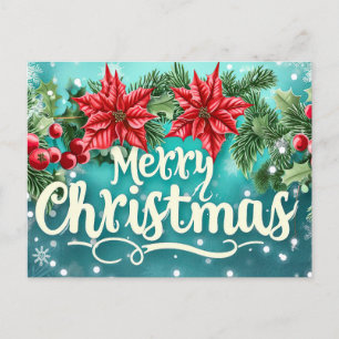 Postal Cartão de Saudação de Natal Festivo e elegante