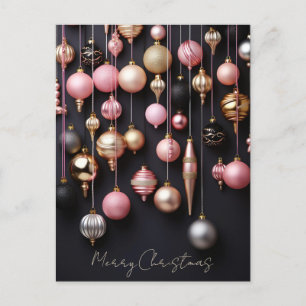 Postal Cartão de Saudação de Natal Festivo e elegante