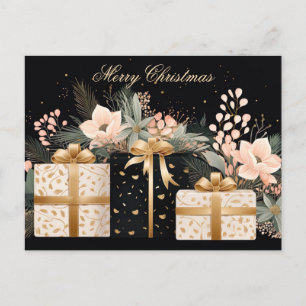 Postal Cartão de Saudação de Natal Festivo e elegante