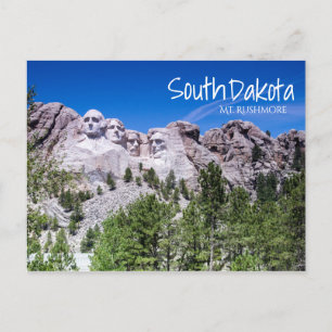 Postal Cartão de Saudação do Mt Rushmore Vista