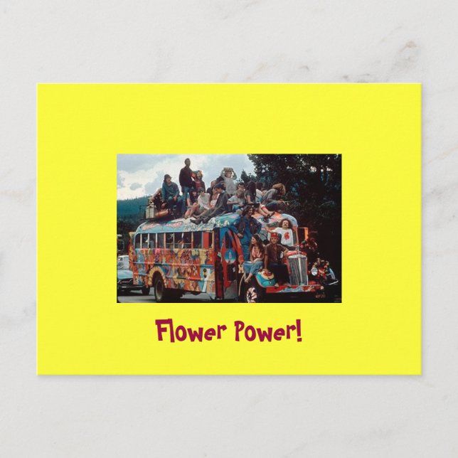 Postal Cartão de Saudação Hippies (Frente)