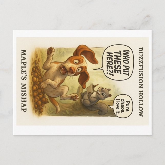 Postal Cartão de Saudação Maldito de Maple Hollow! (Frente)