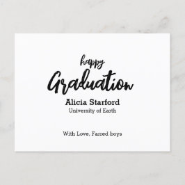 Postal Cartão de saudação para a graduação