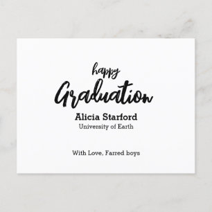 Postal Cartão de saudação para a graduação