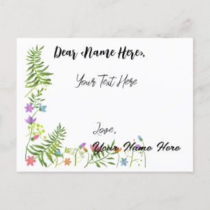 Postal Cartão de saudação personalizado para todos os fin