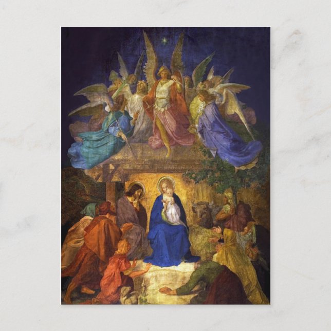 Postal Cartão de Saudação Simples Ernst Deger "Nascimento (Frente)