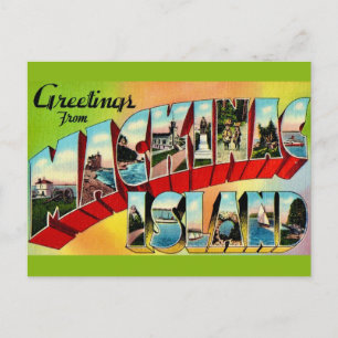 Postal Cartão de Saudações da Ilha Mackinac