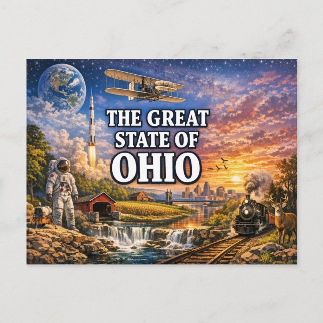 Postal Cartão de Saudações de Ohio  (Frente)