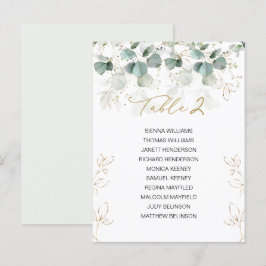 Postal Cartão de Sentado de Casamento de Mesa Eucalyptus