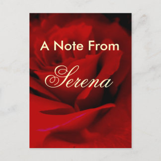 Postal Cartão de Serena - personalizados