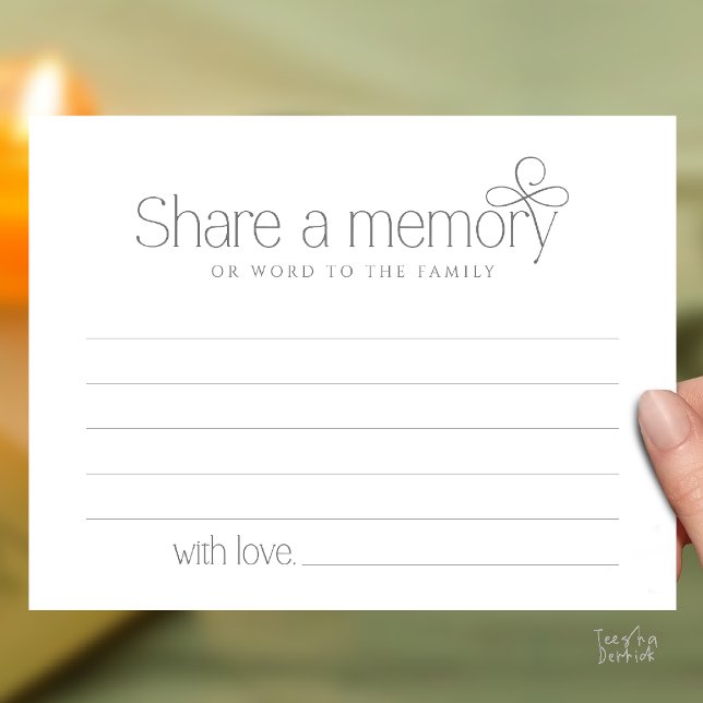 Postal Cartão de simpatia de fada para serviço funerário  (Funeral Service Share a memory Fairy love Sympathy Card or word to the family in Dark Grey)
