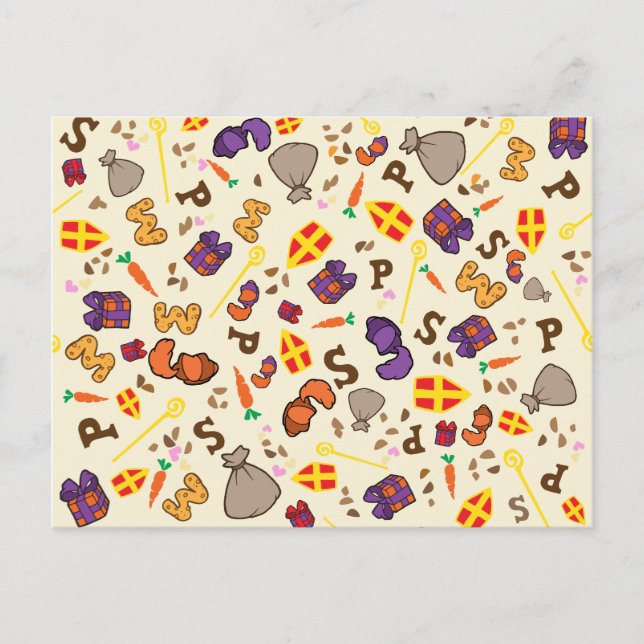 Postal Cartão de Sinterklaas (Frente)