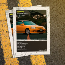 Cartão de Snapshot do Vencedor do Show de Carros T
