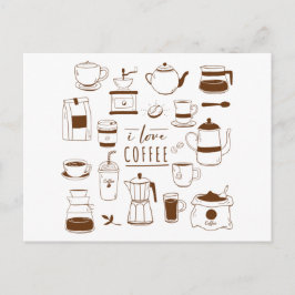Postal Cartão de Sobrevoo do Café - Viciado em Cafeína -C