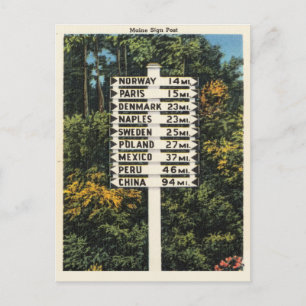 Postal Cartão de Viagem Antigo do Maine para Paris, China