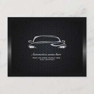 Postal Cartão de visita de carro moderno minimalista pret