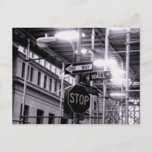 Postal Cartão de Wall Street