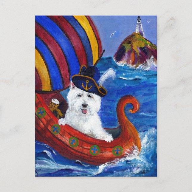 Postal Cartão de Westie (Frente)
