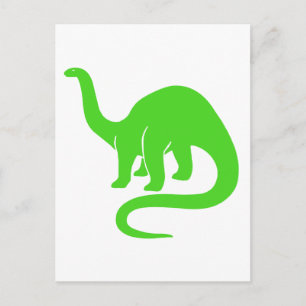 Postal Cartão Dinossauro Verde Claro