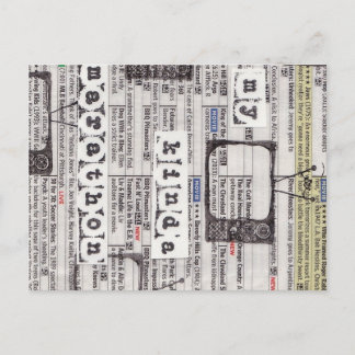 Postal Cartão do amante da maratona da tevê