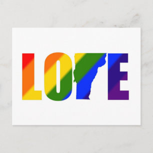 Postal Cartão do amor de Vermont do orgulho gay