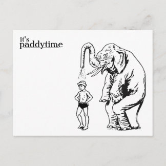 Postal cartão do banho do respingo