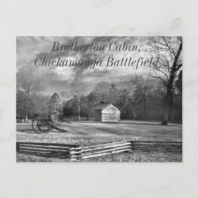 Postal Cartão do campo de batalha de Chickamauga (Frente)