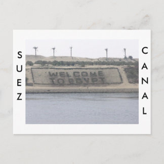 Postal Cartão do canal de Suez