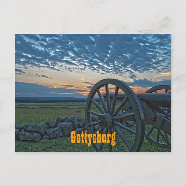 Postal Cartão do canhão II de Gettysburg (Frente)