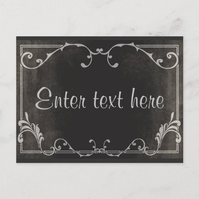 Postal Cartão do cartão do roteiro do filme silencioso (Frente)