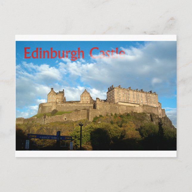 Postal Cartão do castelo de Edimburgo (Frente)