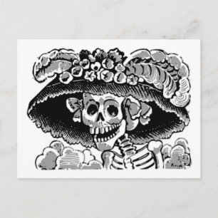 Postal Cartão do catrina de Calavera