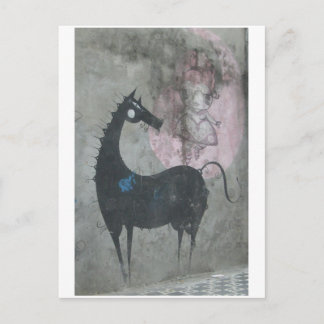 Postal Cartão do cavalo dos grafites